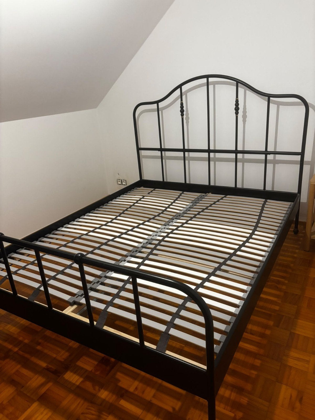 Bed 160cm, Huis en Inrichting, Ophalen, Gebruikt, Zwart, Tweepersoons