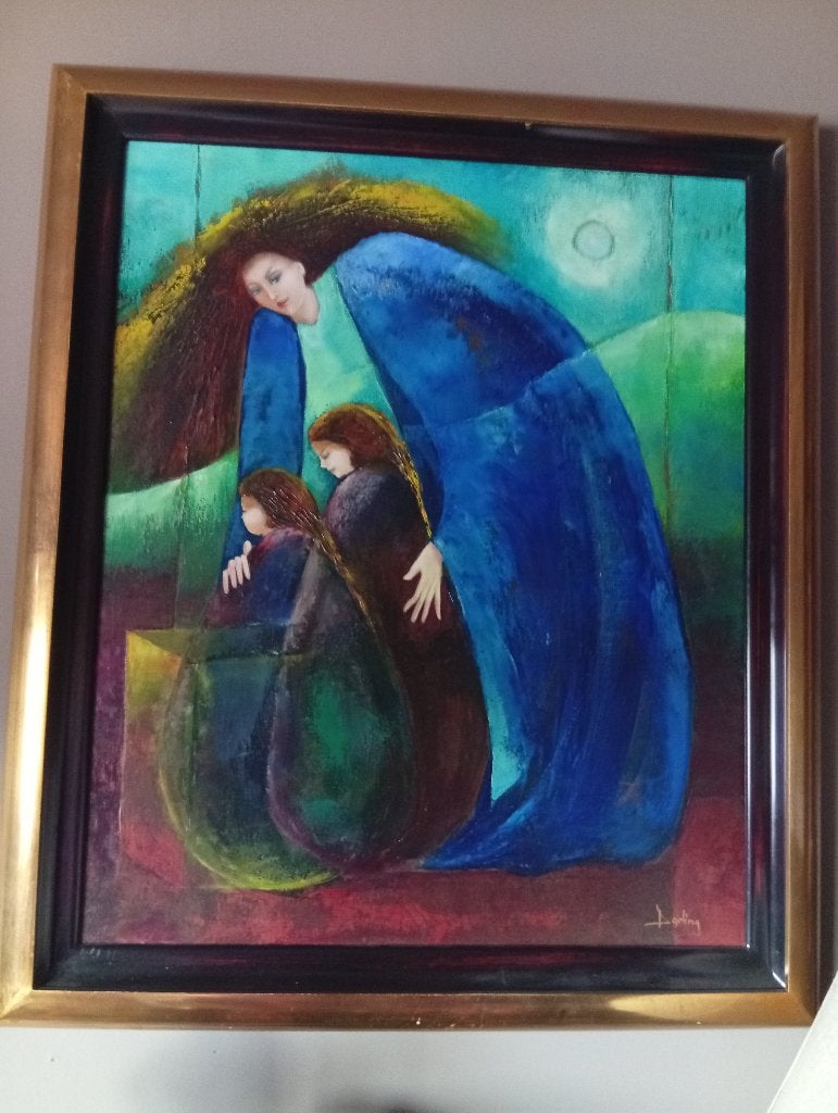 Tableau féerique sigbe Darling, Antiek en Kunst, Kunst | Schilderijen | Klassiek, Ophalen, Bijzondere lijst, Doek