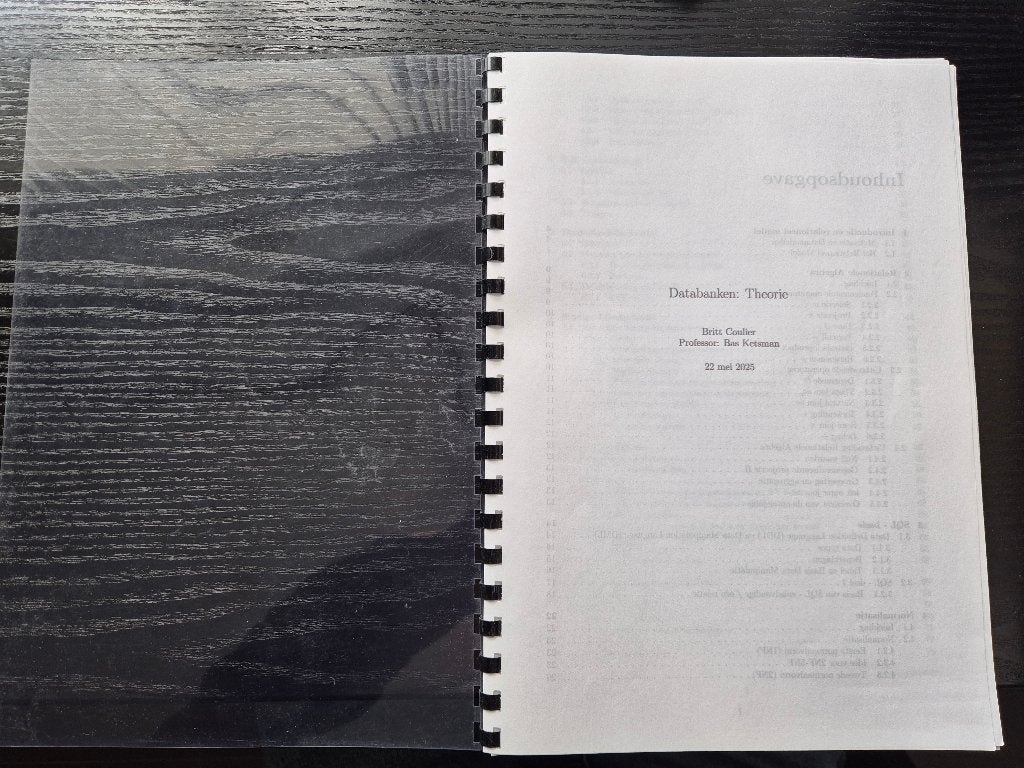 cursus Databanken - Britt Coulier / Bas Ketsman (VUB), Britt Coulier, Overige onderwerpen, Ophalen, Gelezen