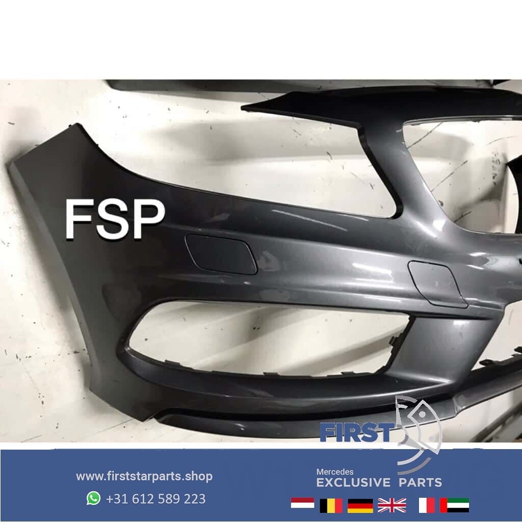 W176 AMG Voorbumper Mercedes A Klasse 2012-2016 GRIJS WIT ZW, Gebruikt, -, Voor, Ophalen of Verzenden