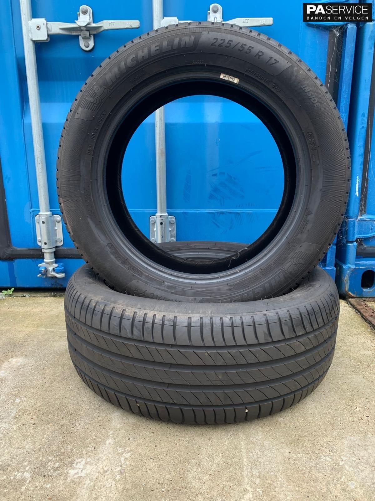 2x Michelin 225 55 17 zomerbanden met 5.9 mm, Autos : Pièces & Accessoires, Pneus & Jantes, Pneus et Jantes, Pneus été, -, Utilisé