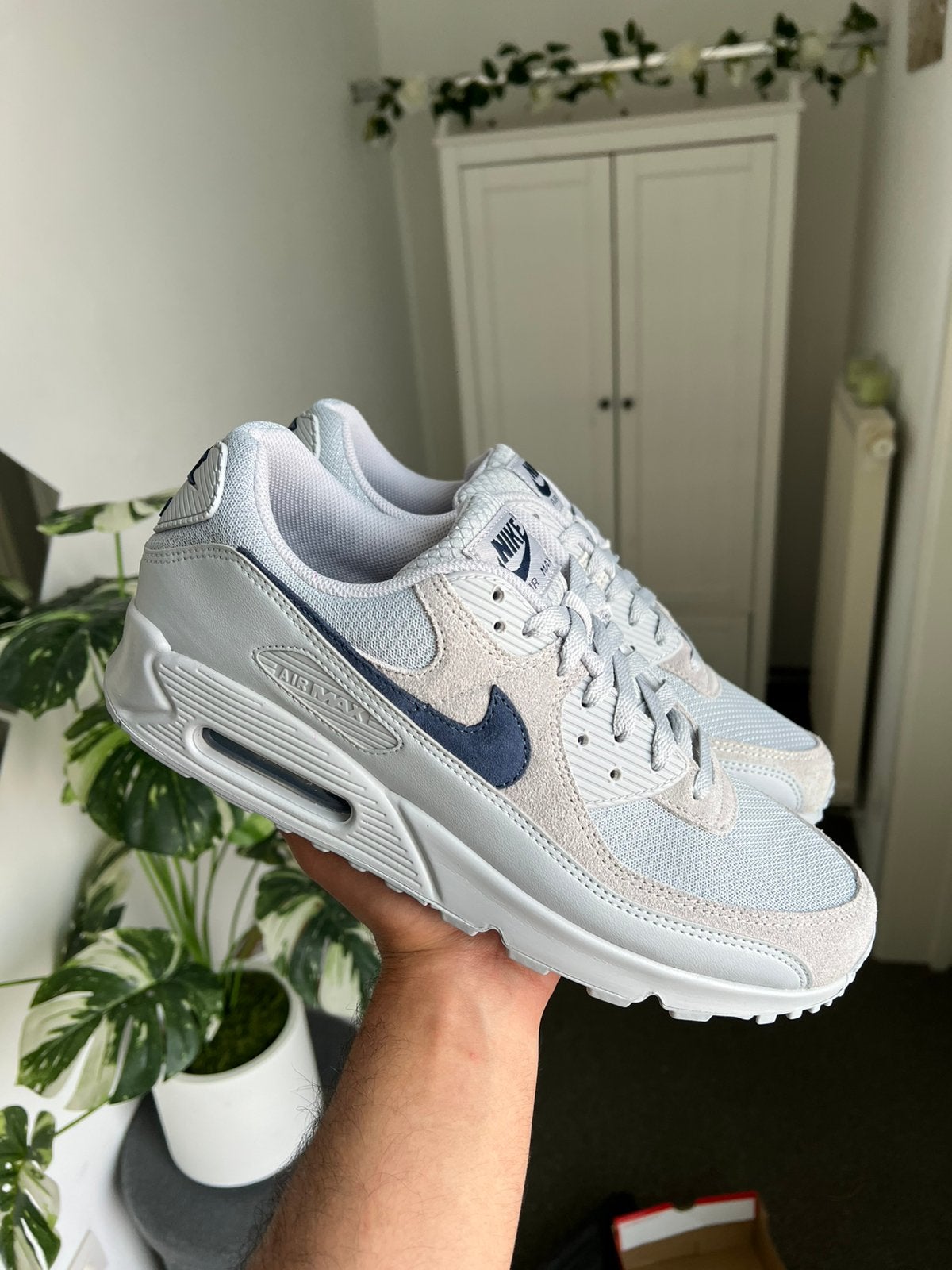 Nike Air Max 90 Wolf Grey Navy (46), Ophalen of Verzenden, Nieuw