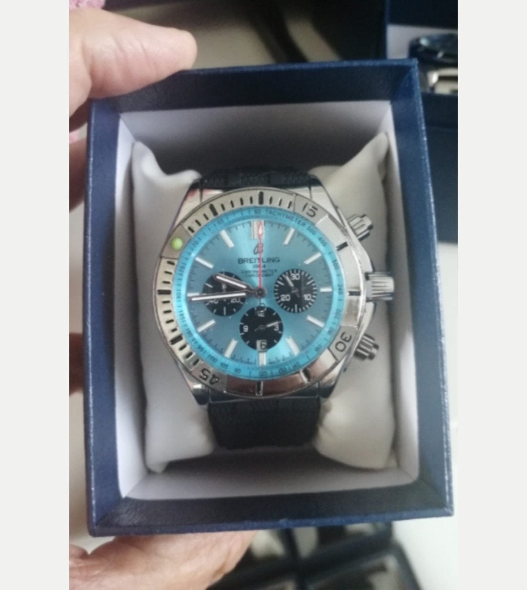 Breitling 1884 Chronomat 1884 ice bleu, Staal, Breitling, Polshorloge, Overige materialen