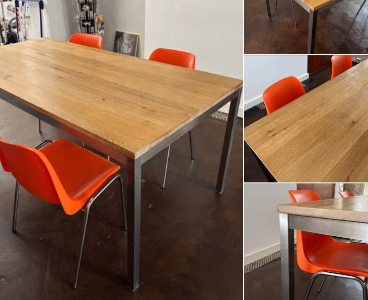 Eiken tafel, Huis en Inrichting, Tafels | Eettafels, Ophalen, Zo goed als nieuw, Eikenhout