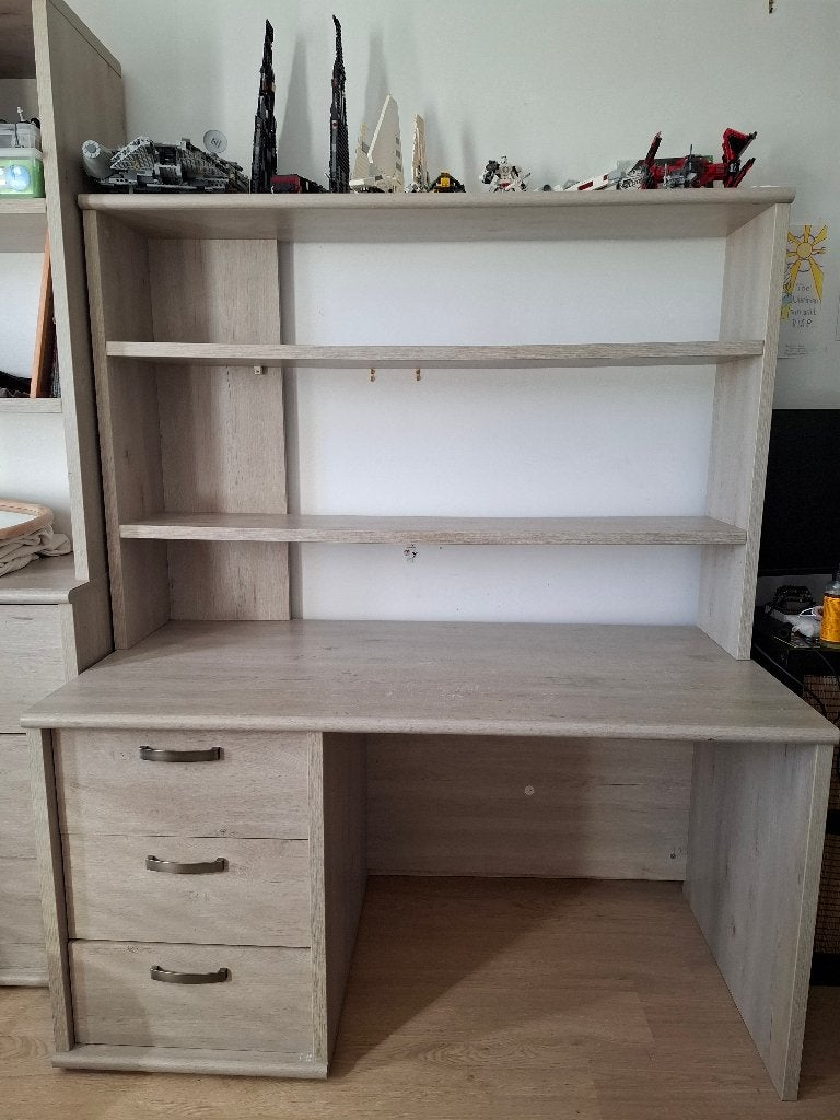 bureau, Enlèvement, Utilisé, Gris, Bureau enfant