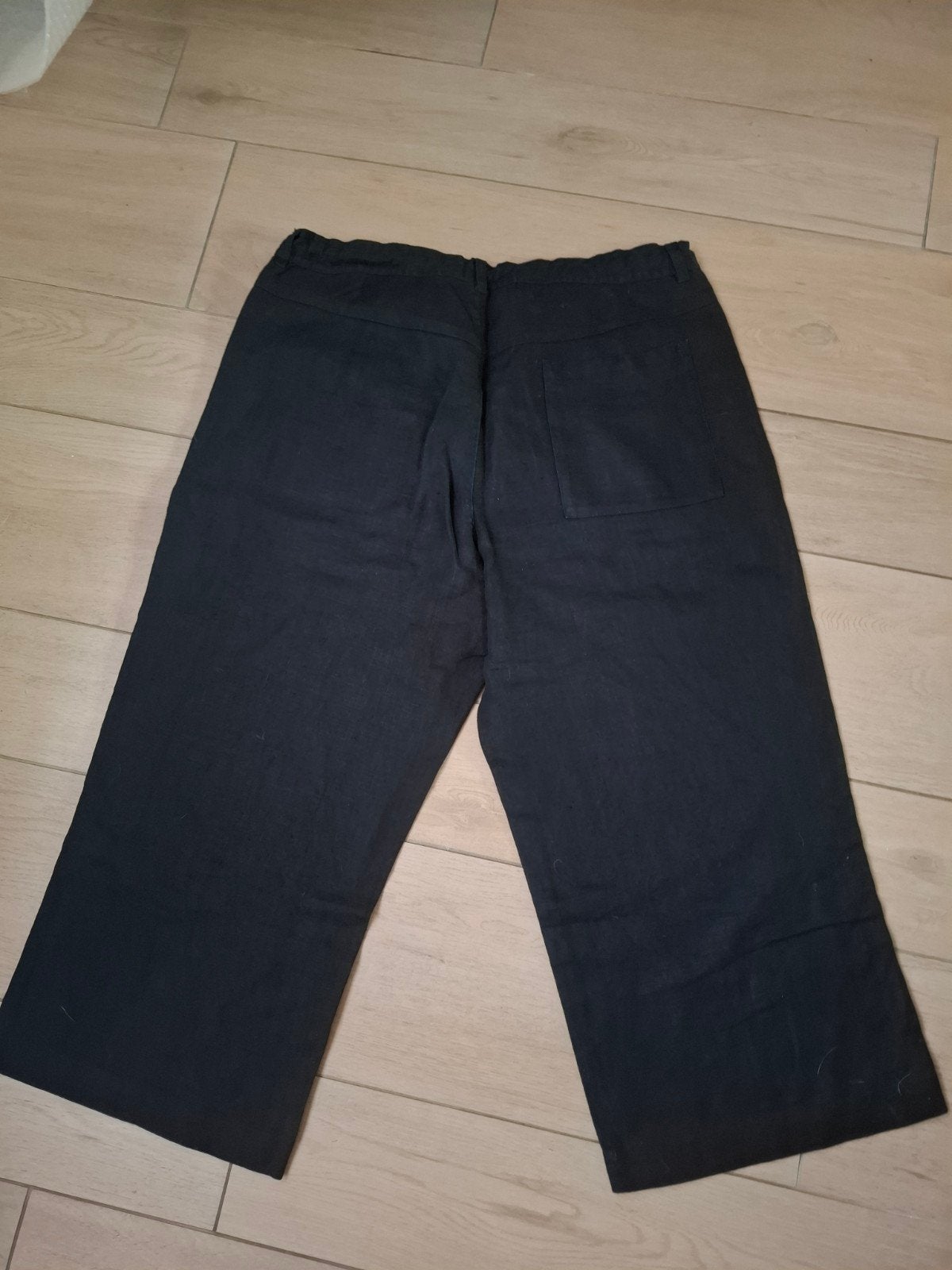 Pantacourt lin noir Matinique L w33, Enlèvement ou Envoi, Matinique, Noir, Taille 52/54 (L)