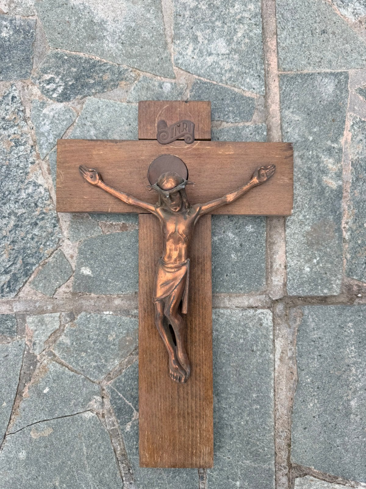 Antiek Vintage Christus beeld Brons Hout, Ophalen, Beeld(je), Christendom | Katholiek