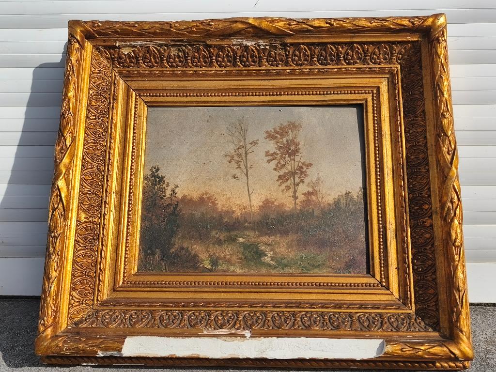 Huile sur carton paysage attribué à José wolff, Ophalen of Verzenden