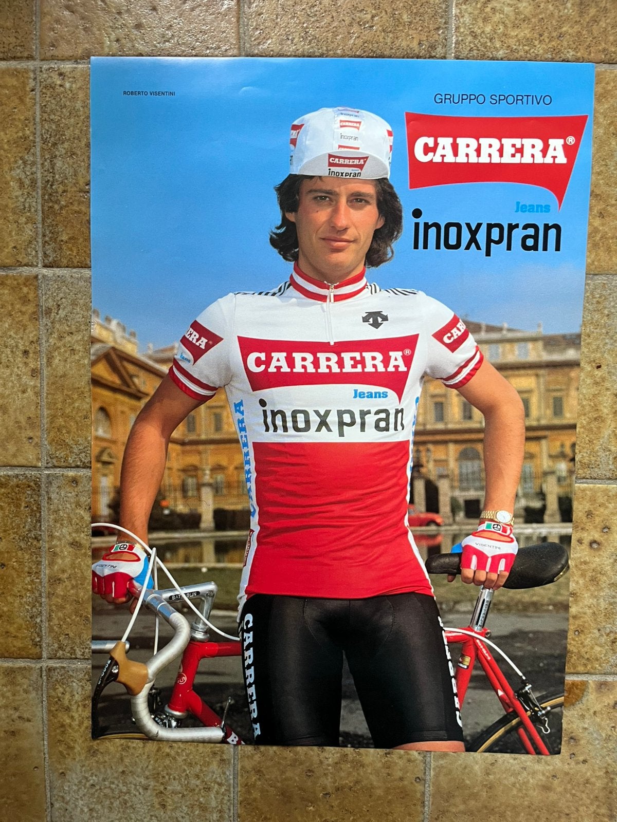 Affiche cycliste Roberto Visentini Carrera, Enlèvement, Comme neuf