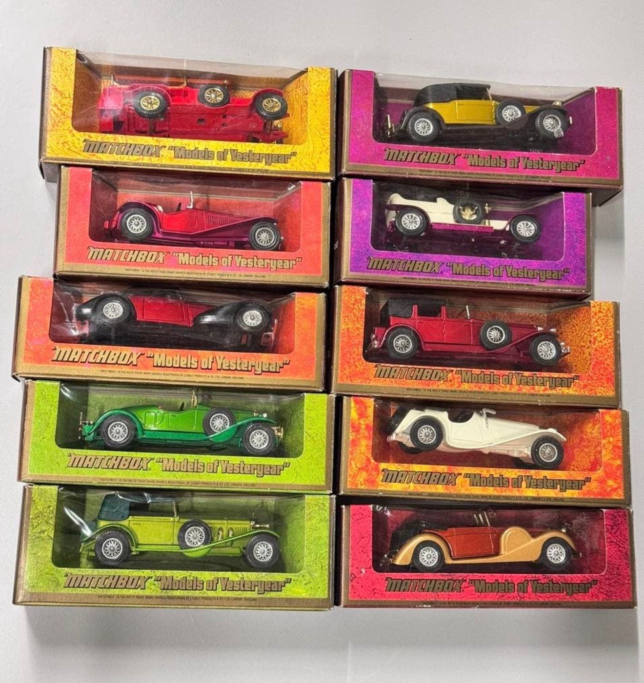 10 modèles Matchbox d'antan boîte. Modèle voiture collection, Enlèvement ou Envoi, Neuf, Voiture, Matchbox