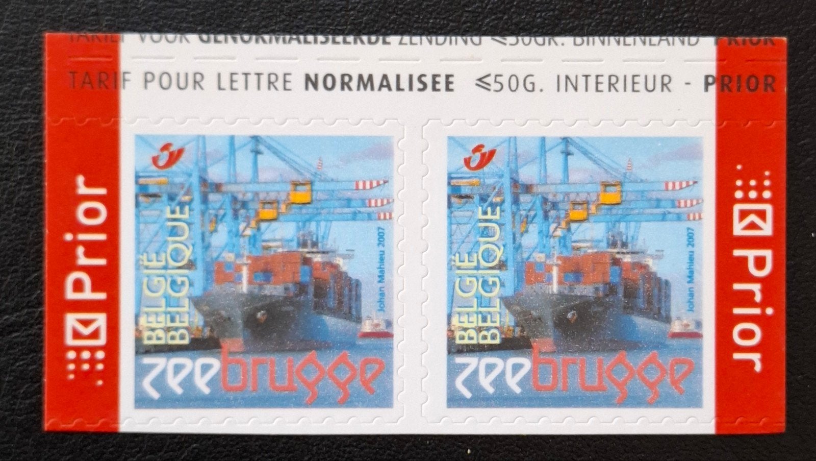 België: OBP 3670/70a ** Zeebrugge 2007., Scheepvaart, Frankeerzegel, Ophalen of Verzenden, Zonder stempel