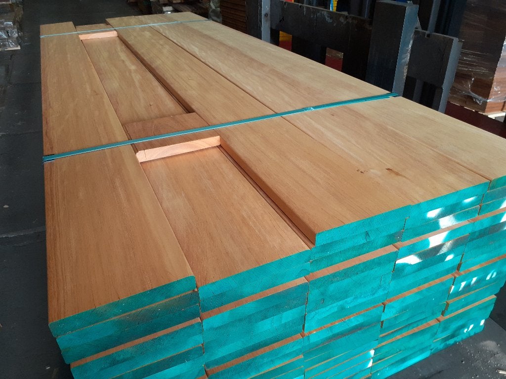 Hardhout Bilinga terrasplanken 27x190mm - 3 lengtematen, Planken, Nieuw, Ophalen of Verzenden, Hardhout