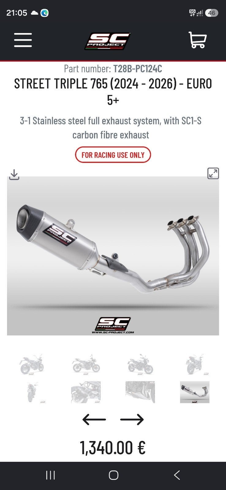 Échappement SC Project triumph street triple 765rs, Motos, Motos | Triumph, Particulier