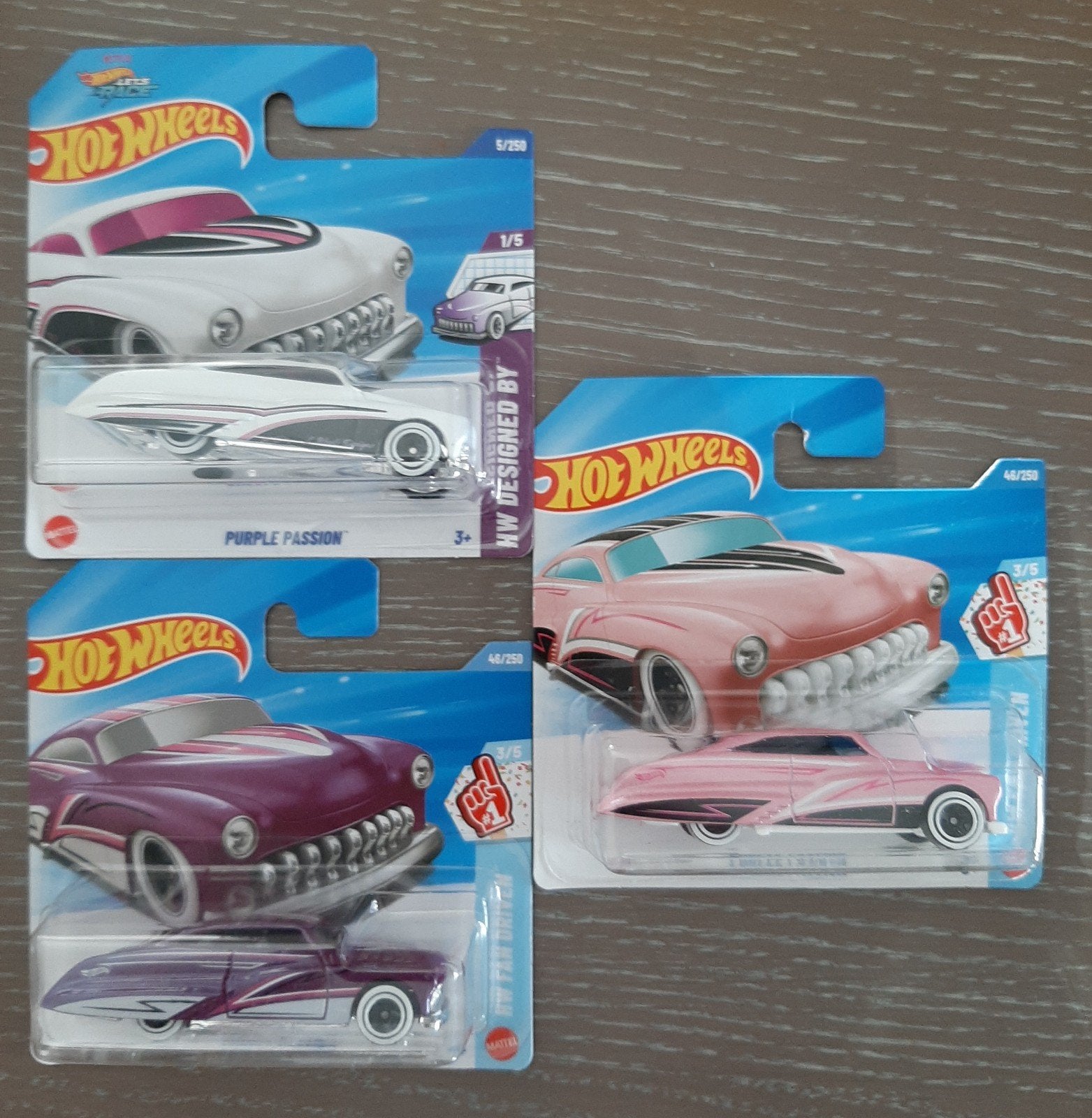 3 hotwheels purple passion, Ophalen of Verzenden