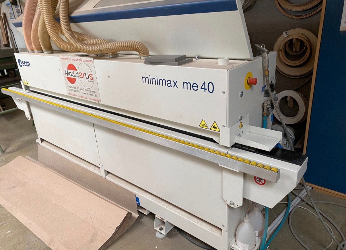 Kantenlijmer Kantenaanlijmmachine SCM Minimax ME40 TR  17m, Zakelijke goederen, Machines en Bouw | Houtbewerking, Ophalen