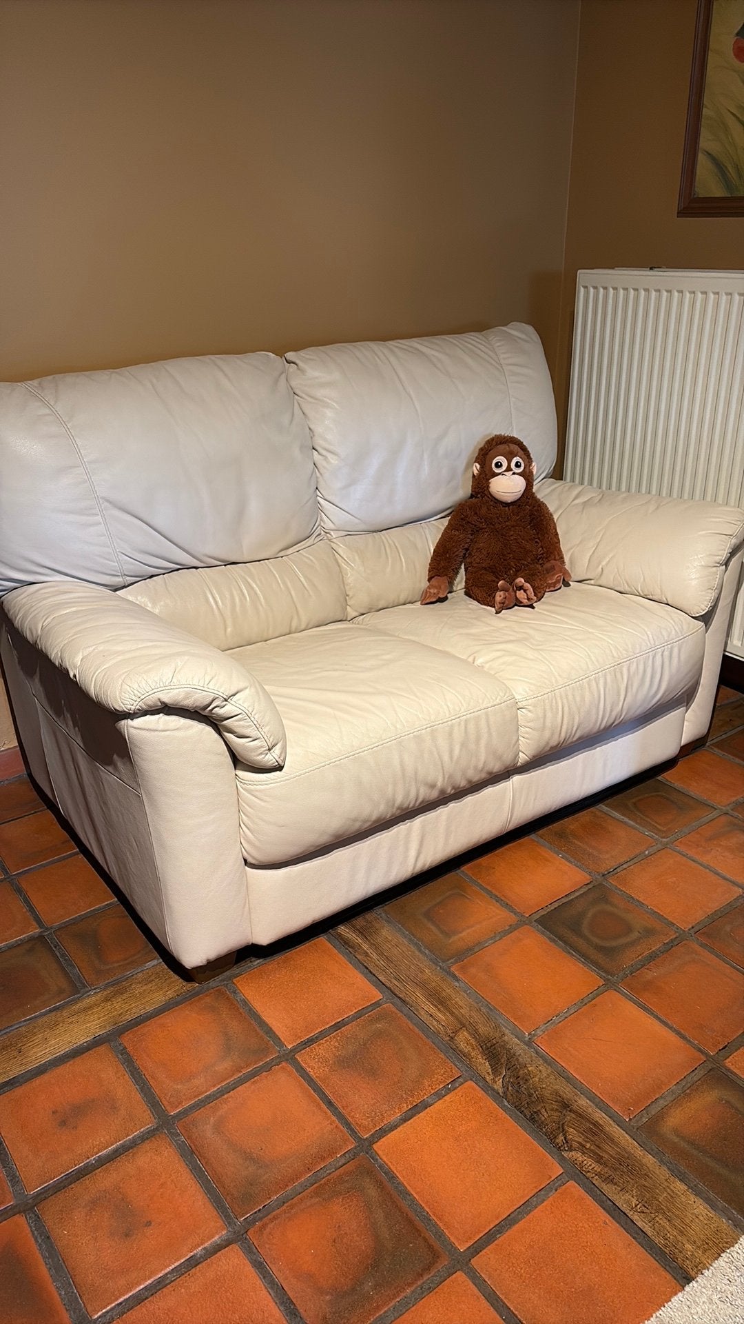 Très joli fauteuil en cuir de chez IKEA, Ophalen, Zo goed als nieuw