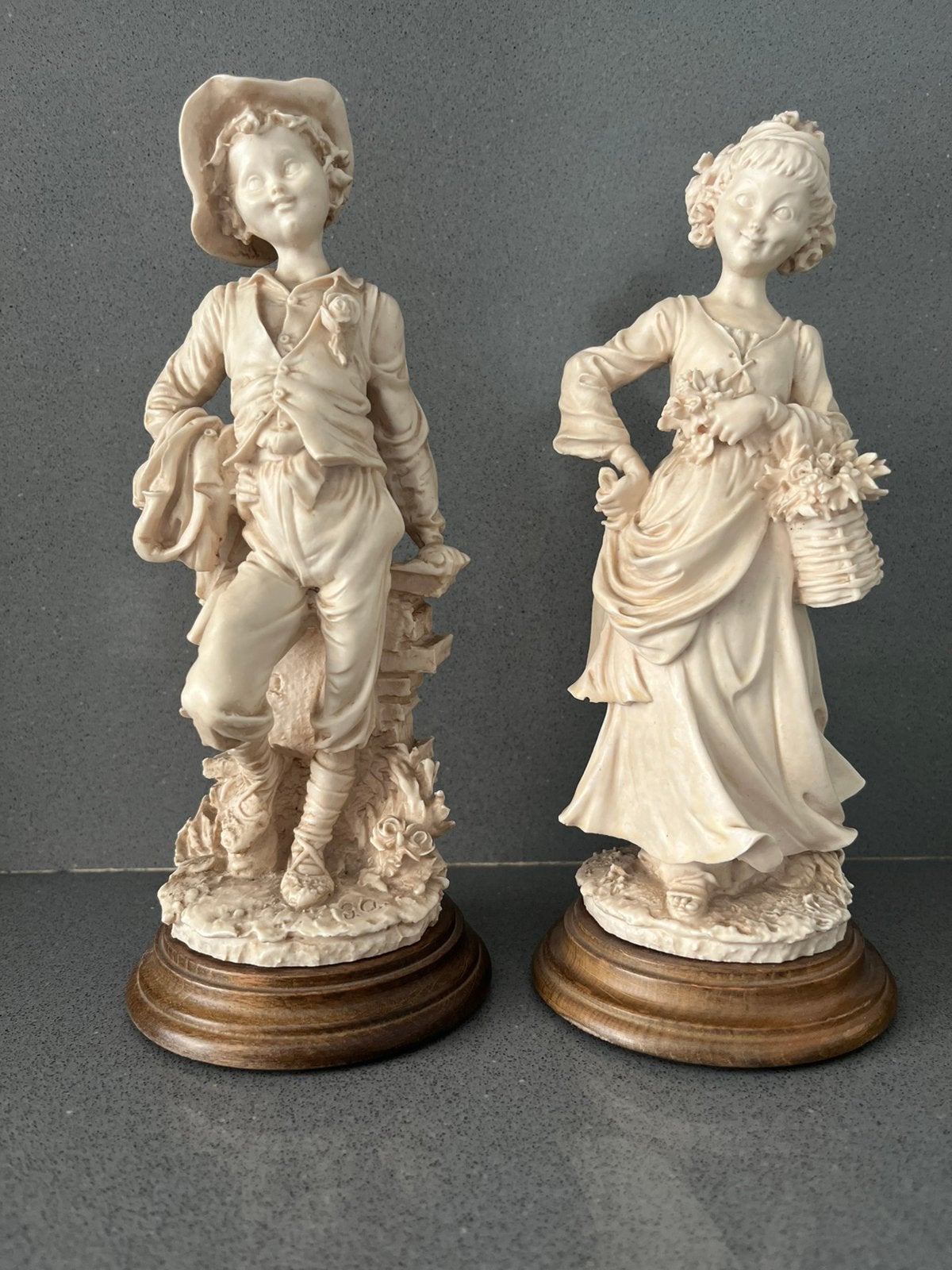 Set Giuseppe Armani meisje jongen, Ophalen of Verzenden, Handgemaakt, Beeld