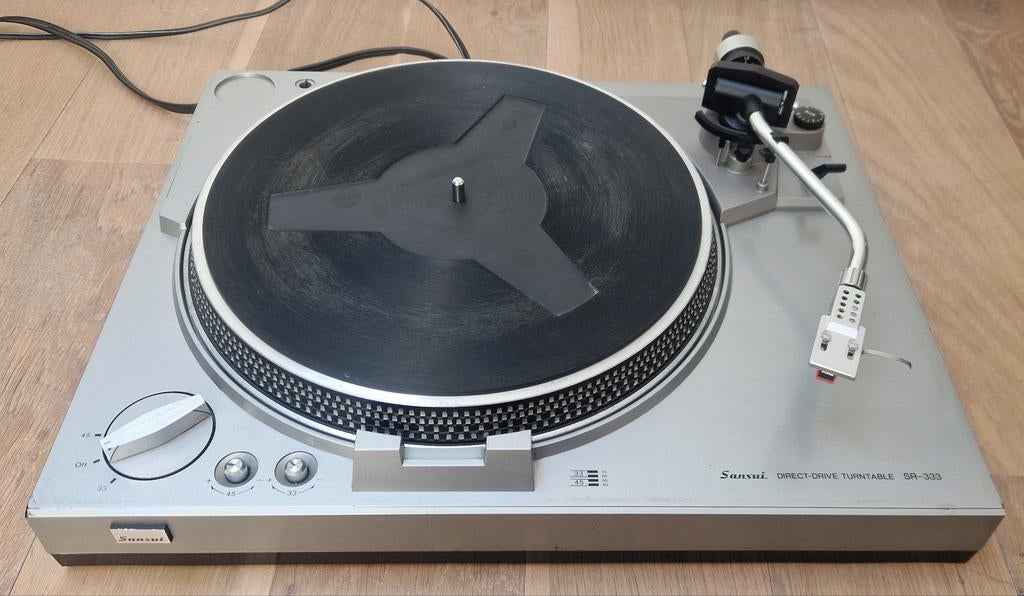 Vintage platenspeler - Sansui SR-333 Direct Drive, Overige merken, Gebruikt, Pitch-regelaar, Ophalen of Verzenden