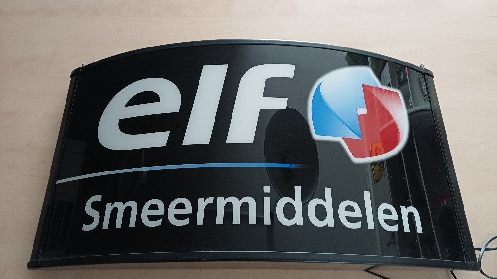 Lichtbak lichtreclame  ELF Smeermiddelen. Zeer goede staat., Ophalen