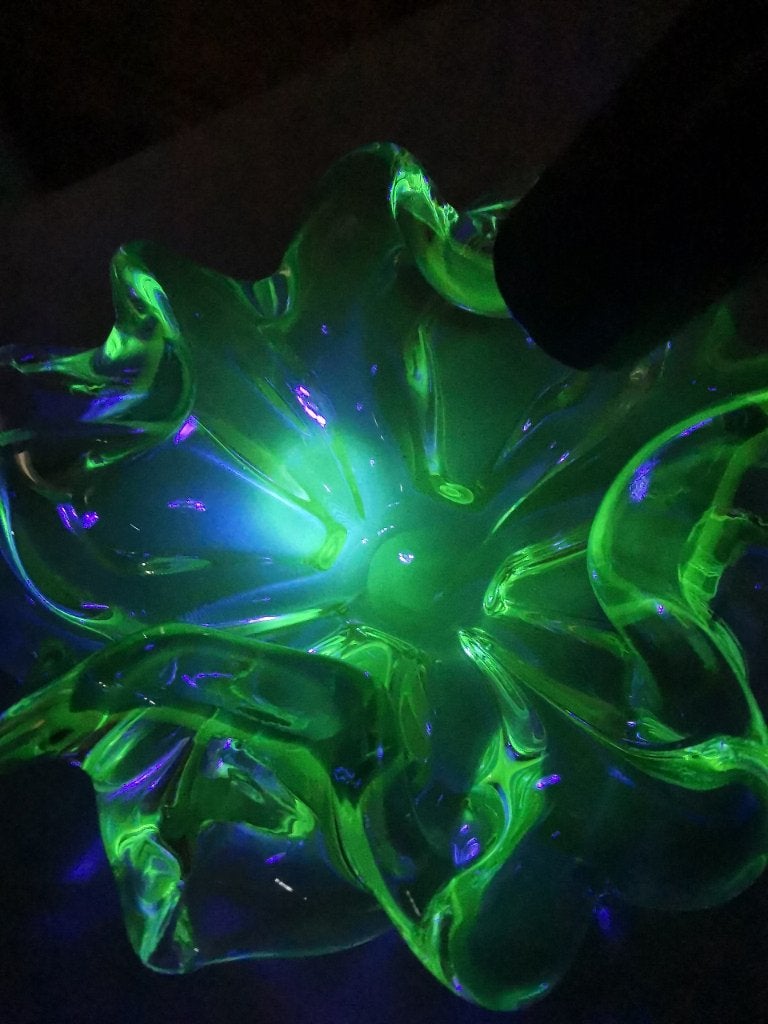 Murano glazen kom met uranium, Ophalen of Verzenden