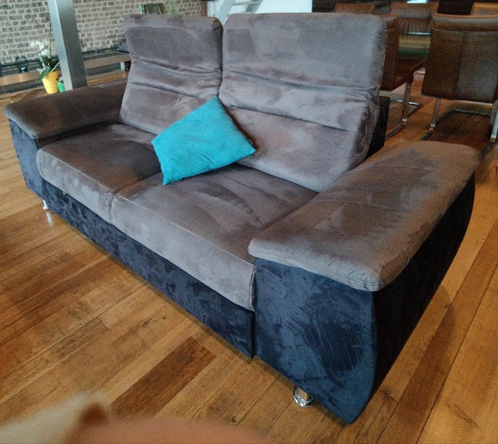 Antraciet Design Sofa met Slaapfunctie, Ophalen, Tweepersoons, Zo goed als nieuw, Overige maten