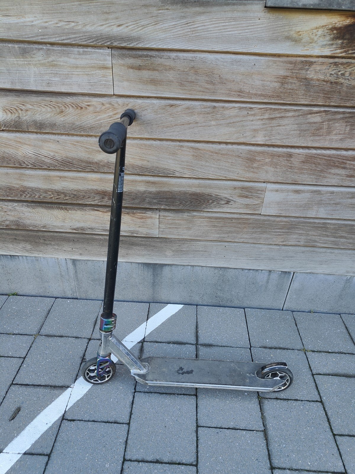 stunt step zwart, Fietsen en Brommers, Ophalen, Gebruikt, Overige typen, Oxelo (Decathlon)