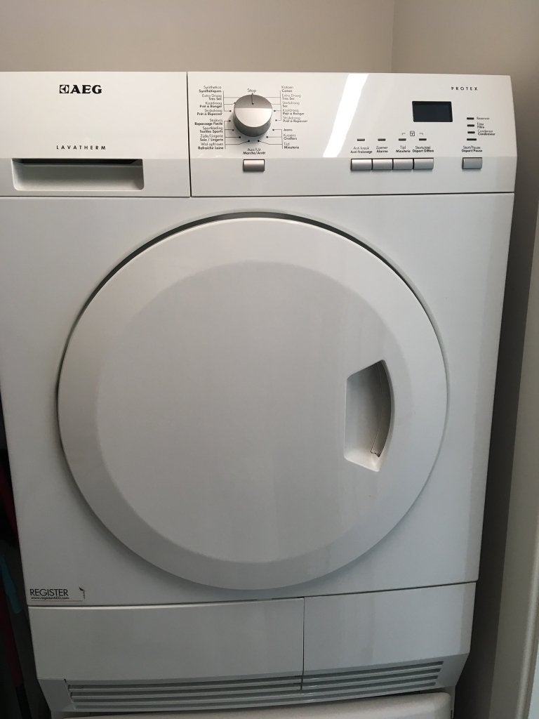 Droogtrommel AEG Lavatherm T65370AH3, Ophalen, 6 tot 8 kg, Gebruikt, Voorlader