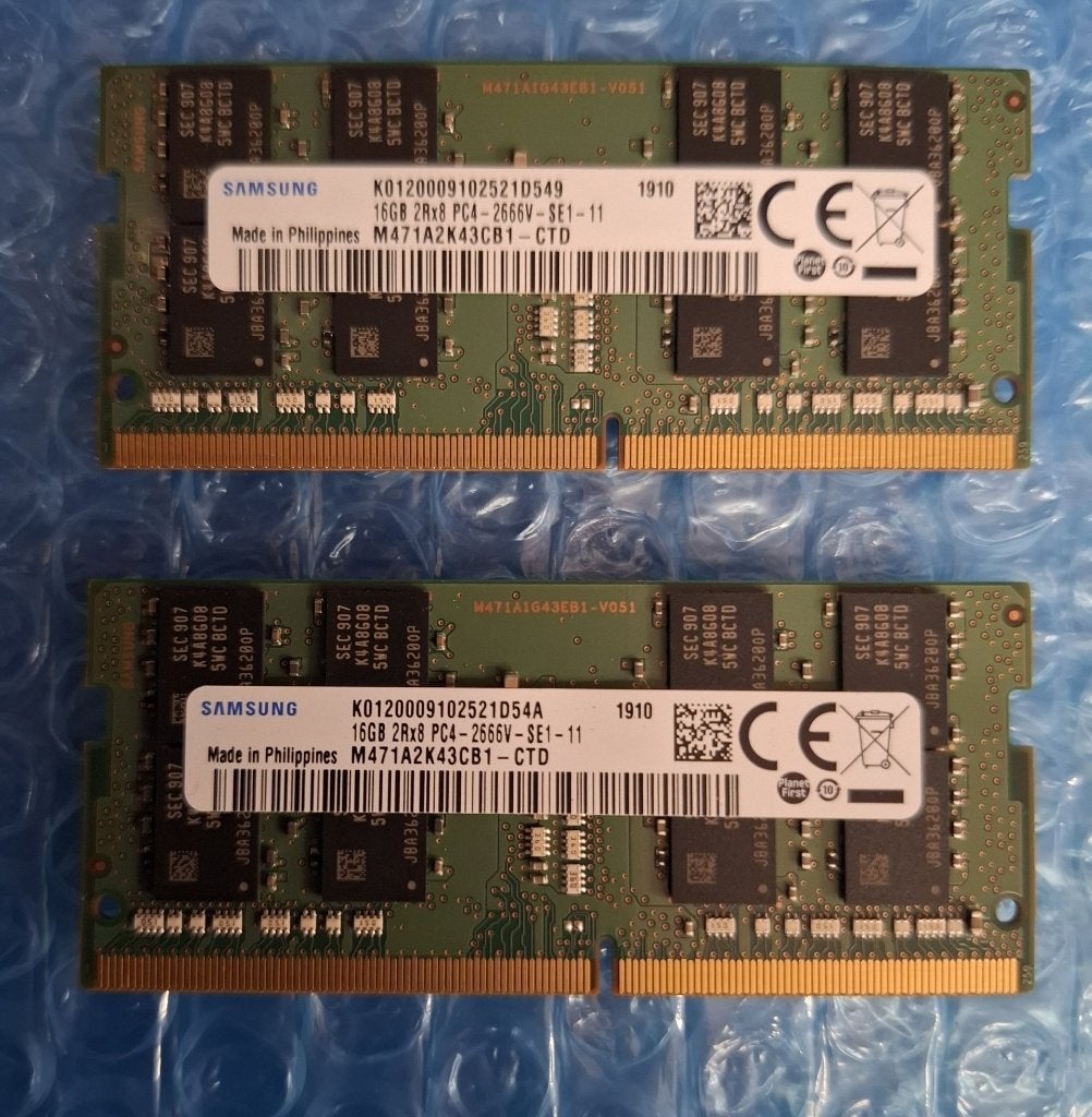 32gb DDR4 (2x 16gb) SODIMM (voor Laptop/Mini PC), Computers en Software, RAM geheugen, 32 GB, DDR4, Info@retrogamed.be, RetroGamed