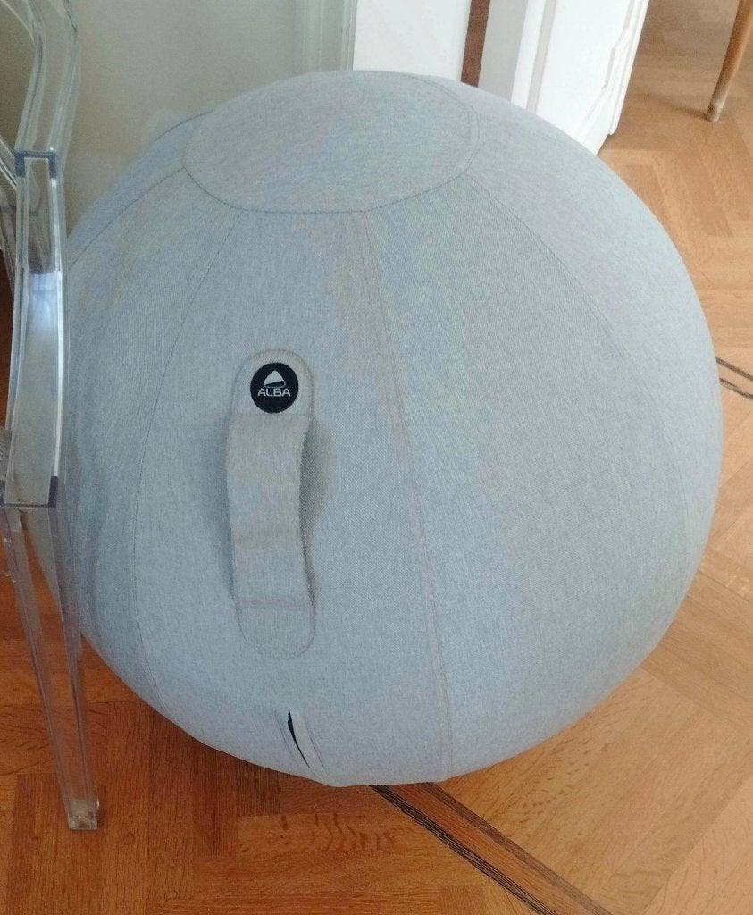 ALBA ergonomische zitbal grijs 65 cm, Gebruikt, Balstoel, Ophalen of Verzenden, Grijs