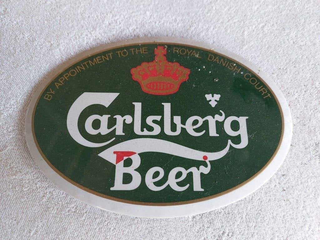 Reclamebord Carlsberg, Verzamelen, Ophalen of Verzenden, Zo goed als nieuw, Reclamebord, Plaat of Schild, Overige merken