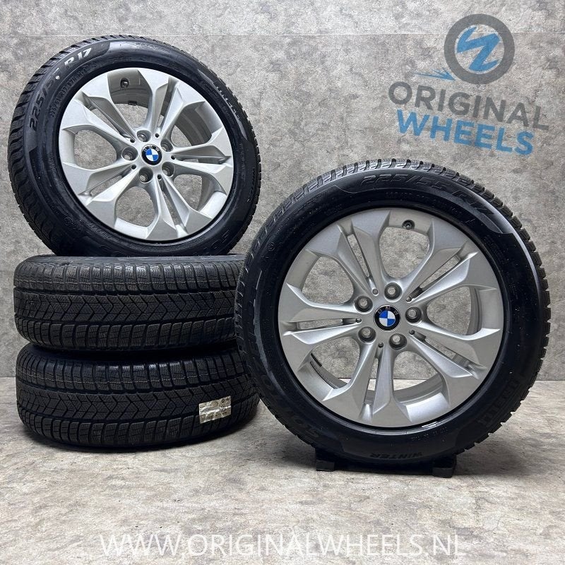 17 inch originele velgen + winterbanden BMW X1 X2 style 564, Neuf, Pneus et Jantes, Pneus hiver, -