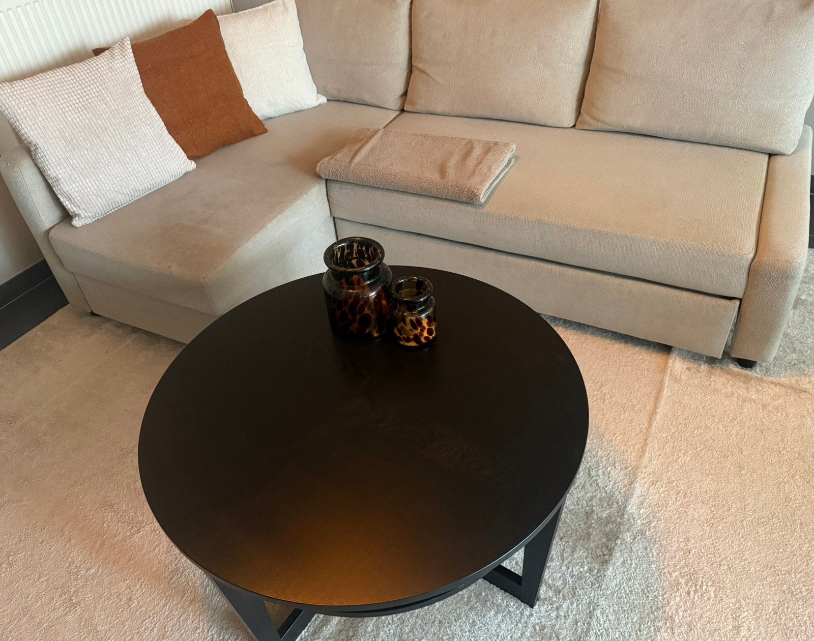 Zetel+salontafel, Huis en Inrichting, Ophalen, Gebruikt, Riet of Rotan, Hoekzetel