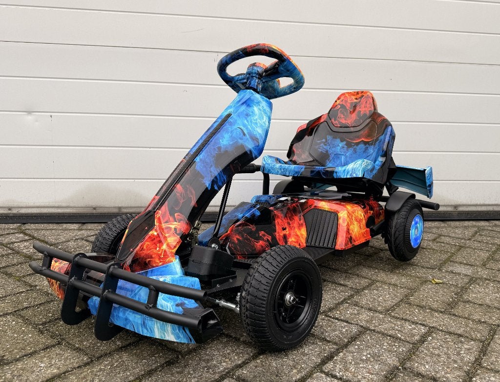 Elektrische skelter met vlammenprint Go kart NIEUW, Ophalen of Verzenden, Nieuw