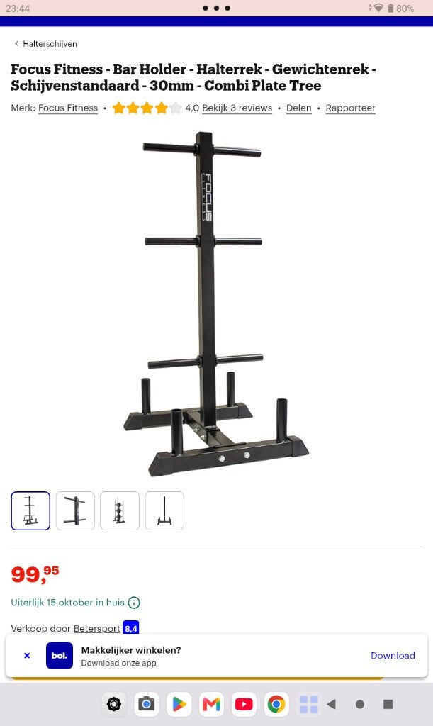 Halter rek te koop, Ophalen