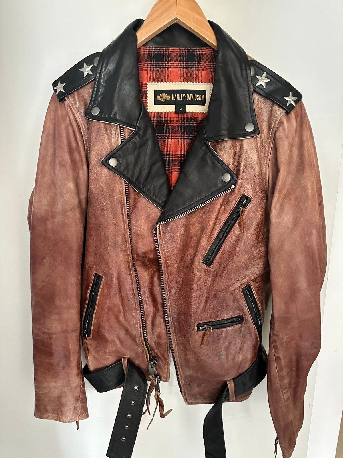 Harley Davidson Leer Jas ( S / M ), Vêtements | Femmes, Vestes | Été, Enlèvement, Comme neuf, Taille 36 (S)