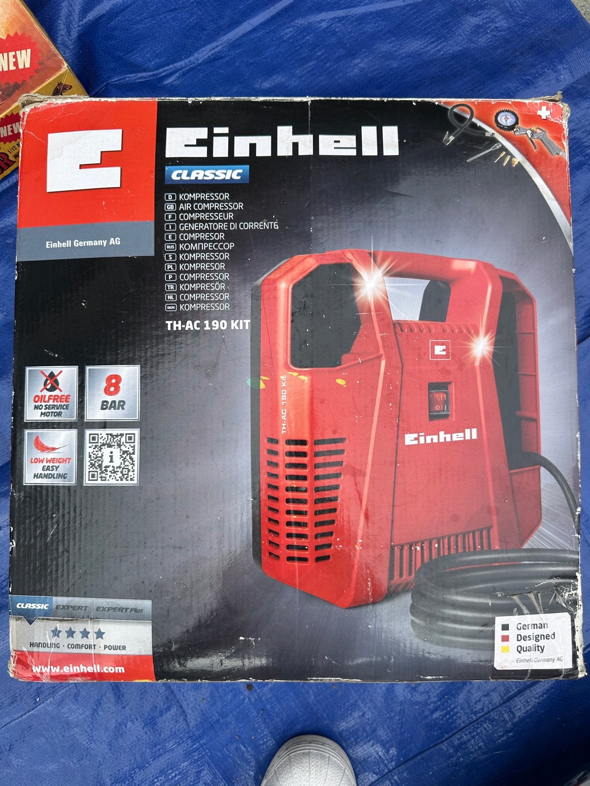 Einhell Compresseur 8 bar, Bricolage & Construction, Compresseurs, Enlèvement ou Envoi, Comme neuf