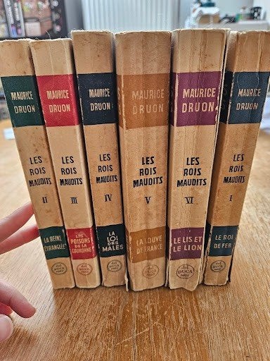 Lot 6 Livres Les Rois Maudits Maurice Druon, Livres, Enlèvement ou Envoi, Maurice Druon, Utilisé, Europe autre