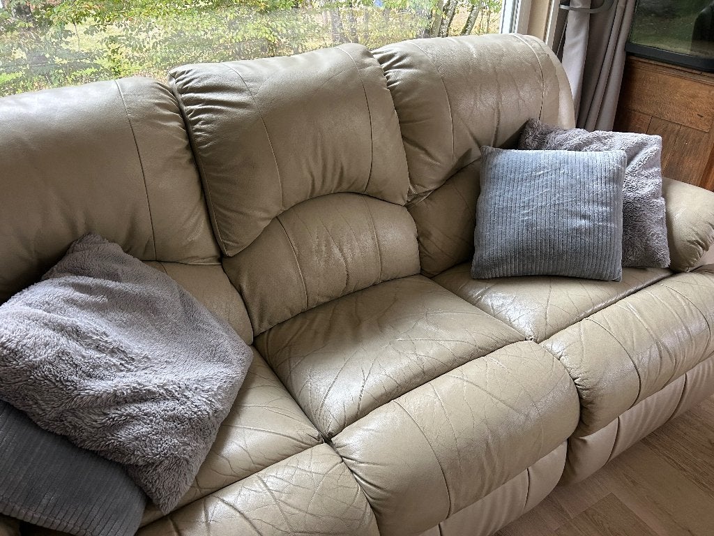 Canapé en cuir, Maison & Meubles, 75 à 100 cm, Banc droit, Enlèvement, Utilisé