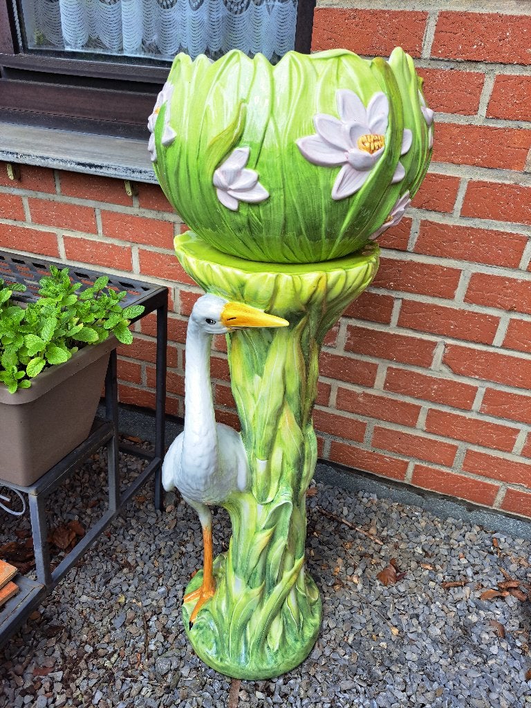 Colonne avec  jardinière dans le style de Delphin Massier, Enlèvement