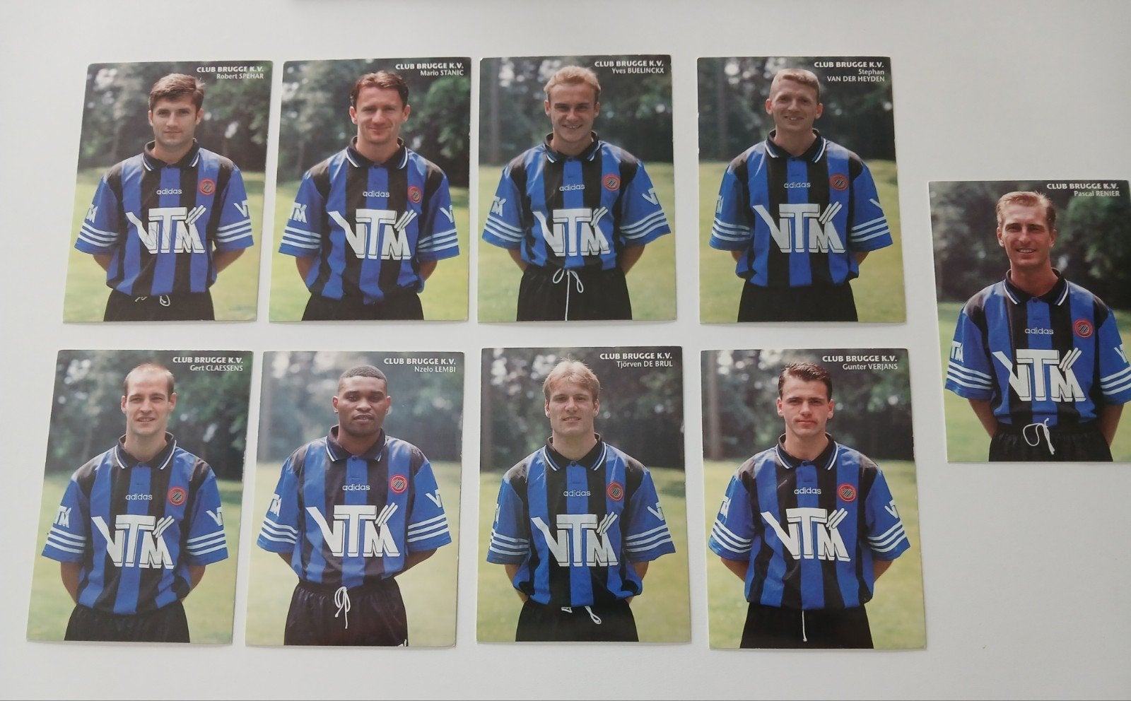 Club brugge, fotokaarten., Ophalen of Verzenden