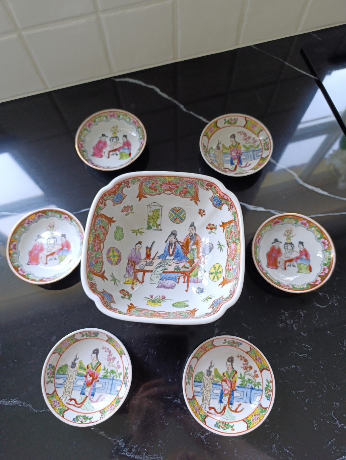 Chinese schalen set., Ophalen