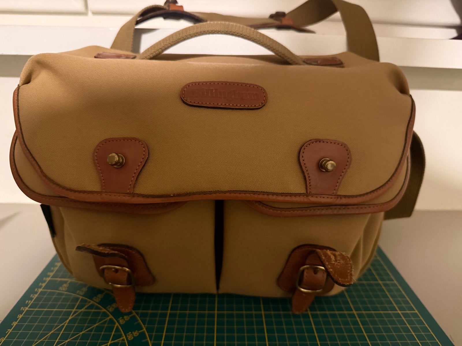 Billingham Hadley Pro Khaki Tan Fototas Schoudertas foto, Audio, Tv en Foto, Ophalen of Verzenden, Zo goed als nieuw, Schoudertas