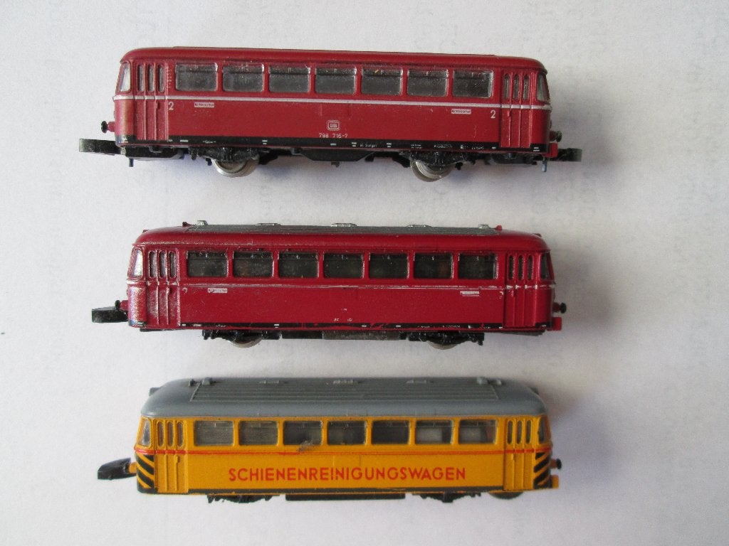 Märklin Spur Z 3x Schienenbus 1x als Schienenreinigungswagen, Hobby en Vrije tijd, Modeltreinen | Overige schalen, Gebruikt, Ophalen of Verzenden