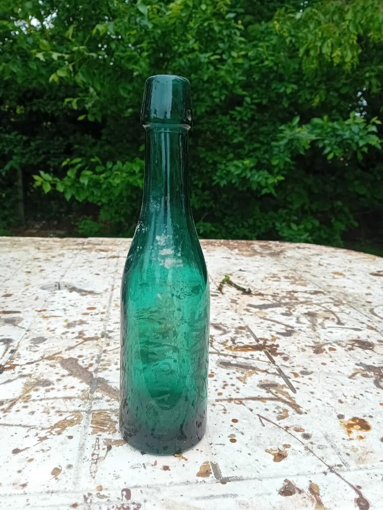 Oude vintage bierfles Vlaamse brouwerij Blancke Ach Lauwe, Ophalen of Verzenden