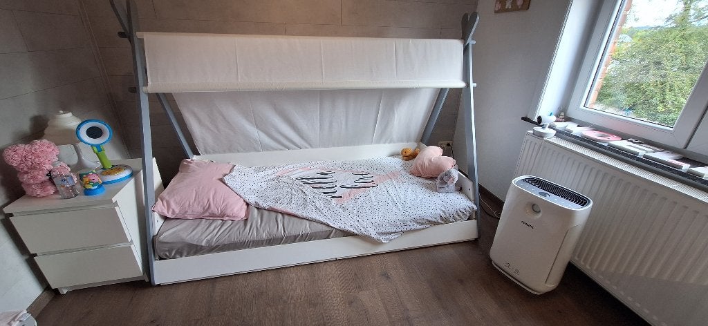 Siffroy Tipi kinderbed met boxspring, Ophalen, 85 tot 100 cm, Nieuw, Lattenbodem