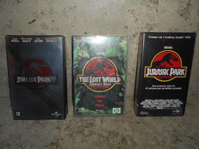 VHS - Jurassic park 1-2 en 3, Ophalen of Verzenden, Zo goed als nieuw