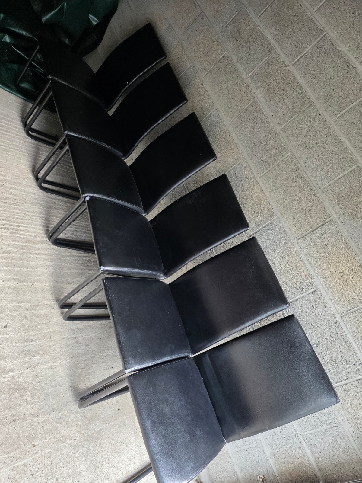 Set van 6 zwarte eetkamerstoelen, Huis en Inrichting, Ophalen, Zwart
