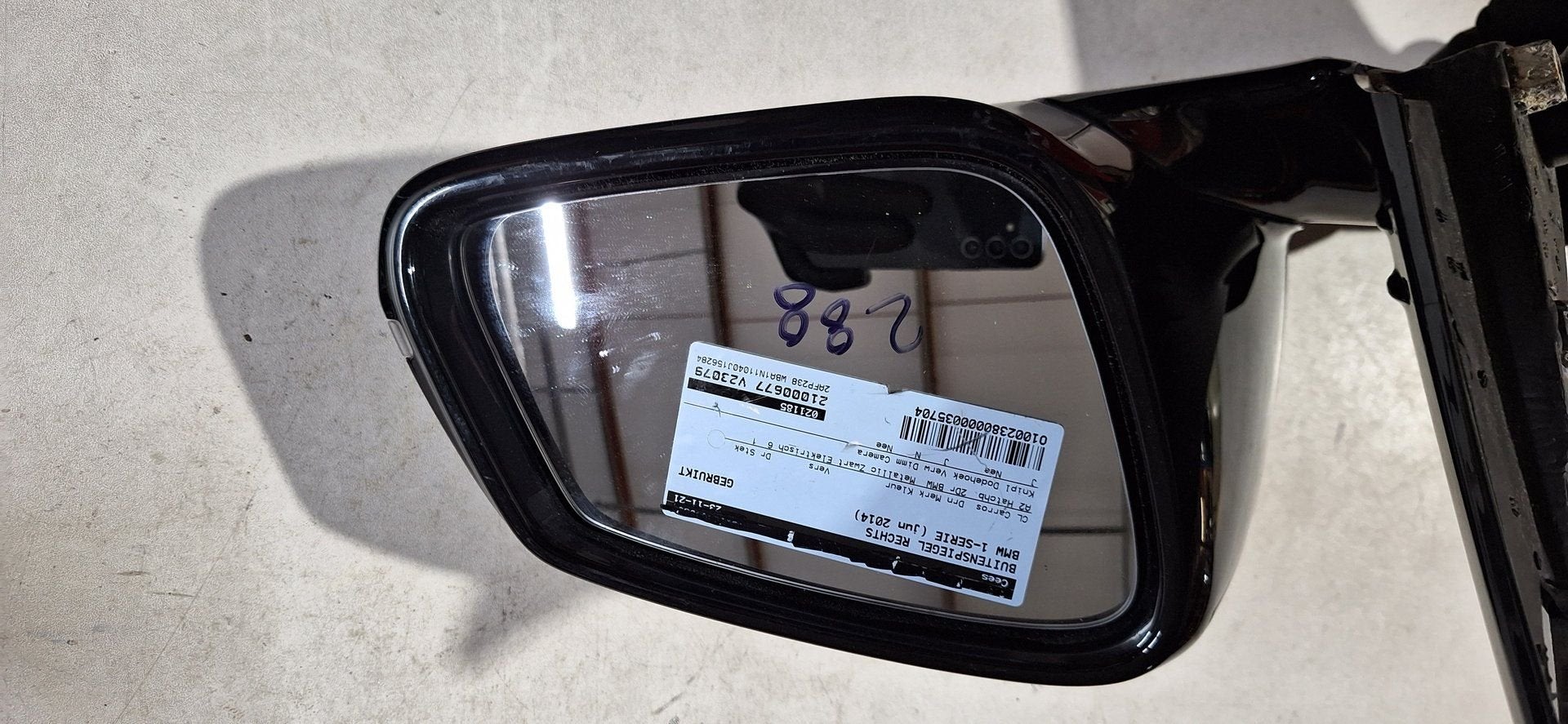 BMW 1-Serie (F20/F21) Buitenspiegel Rechts Hoogglans Zwart S, Gebruikt, -, -, Ophalen of Verzenden