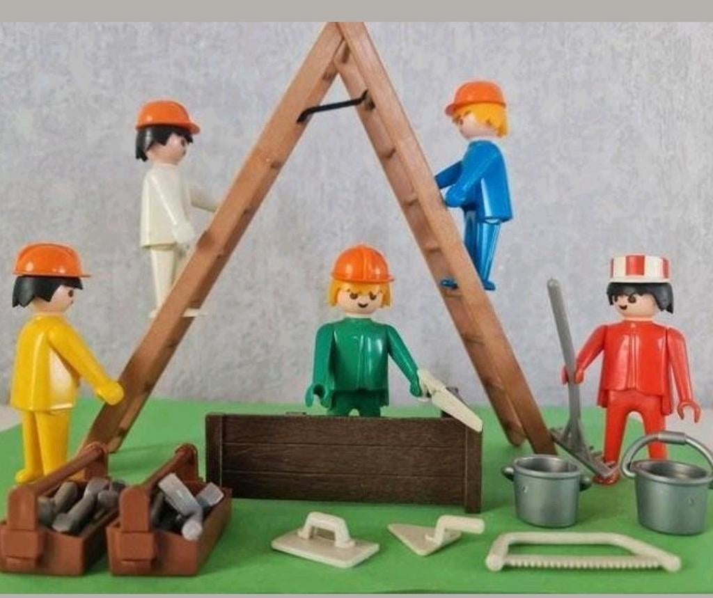 Vintage playmobil 3201 : bouwvakkers, Ophalen of Verzenden