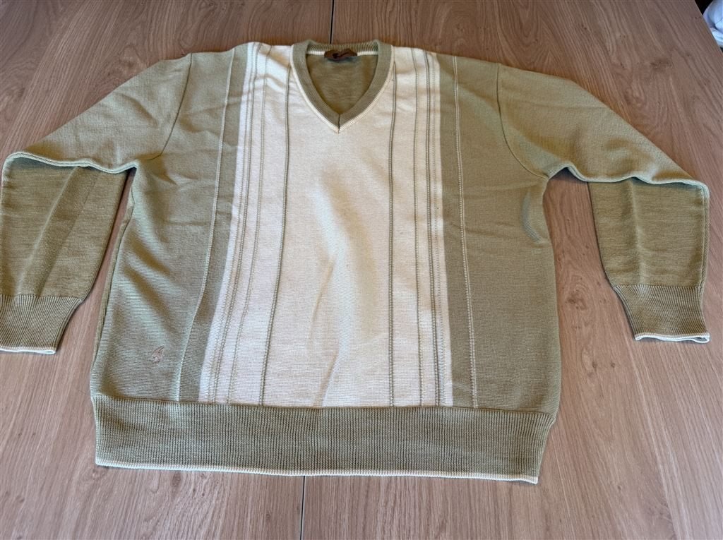 Vintage Gabicci V-Neck Wollen Trui - Maat L, Enlèvement ou Envoi, Comme neuf, Taille 52/54 (L)